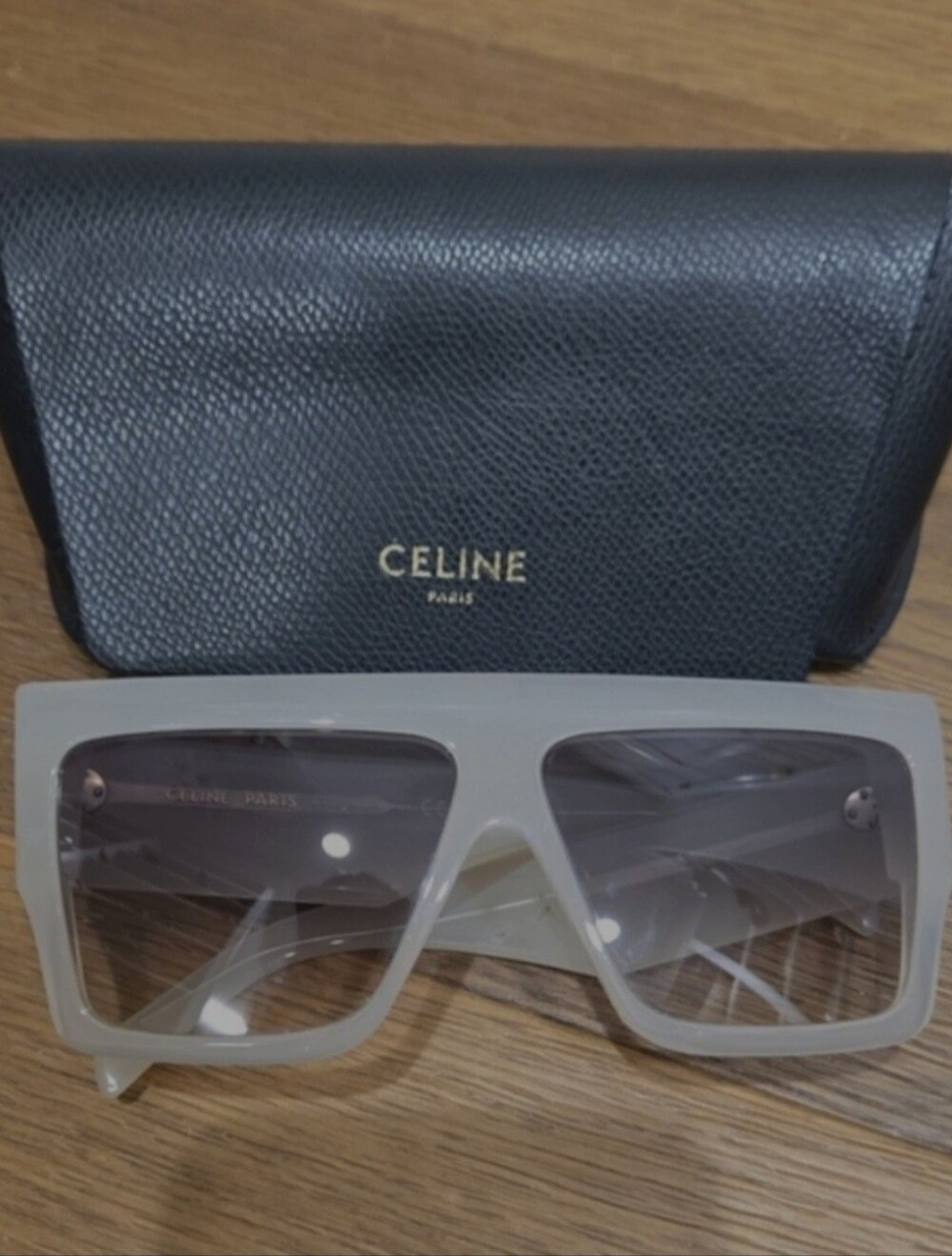 CELINE Women’s White Square-Frame Sunglasses
